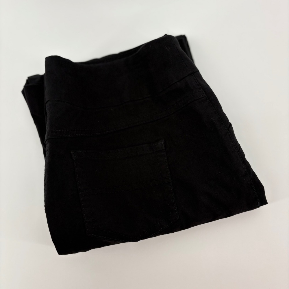 ALIA Black Stretch Pull On Straight Leg Pants Women's Size 10S